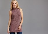 Thumbnail for your product : Dynamite Mock Neck Knit Tunic with Slits