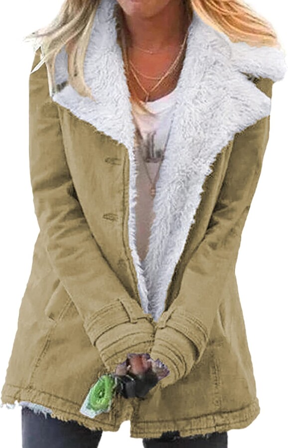 long sherpa lined coat