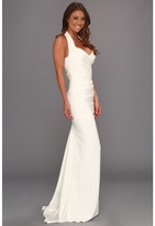 Thumbnail for your product : Nicole Miller Marilyn Solid Ruched Halter Gown