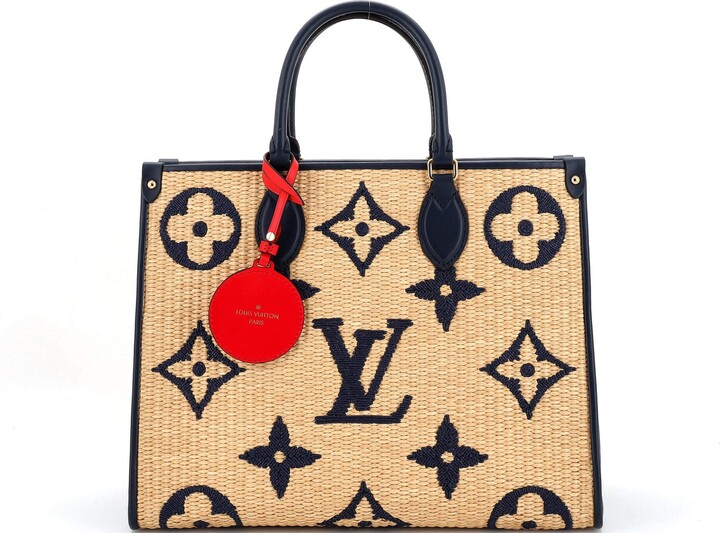 Louis Vuitton OnTheGo Tote MM Black/Beige Leather
