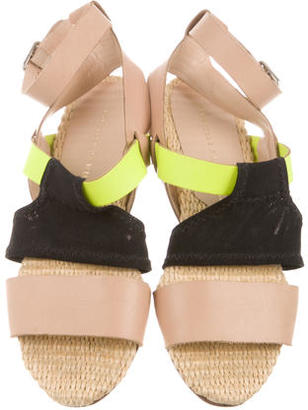 Loeffler Randall Leather Ankle Strap Sandals