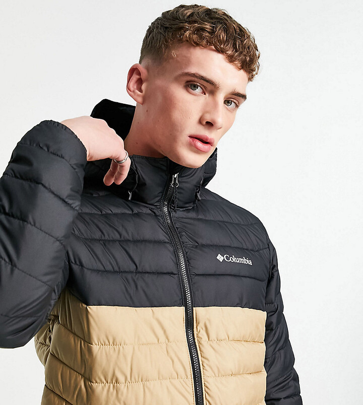 Columbia Power Lite hooded jacket in black/beige - Exclusive to ASOS -  ShopStyle Outerwear