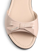 Thumbnail for your product : Prada Patent Leather Bow Slides