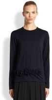 Thumbnail for your product : Comme des Garcons Flower Applique Wool Sweater