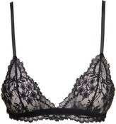 Thumbnail for your product : Dolce & Gabbana Black Triangle Bra in Floral Lace Woman