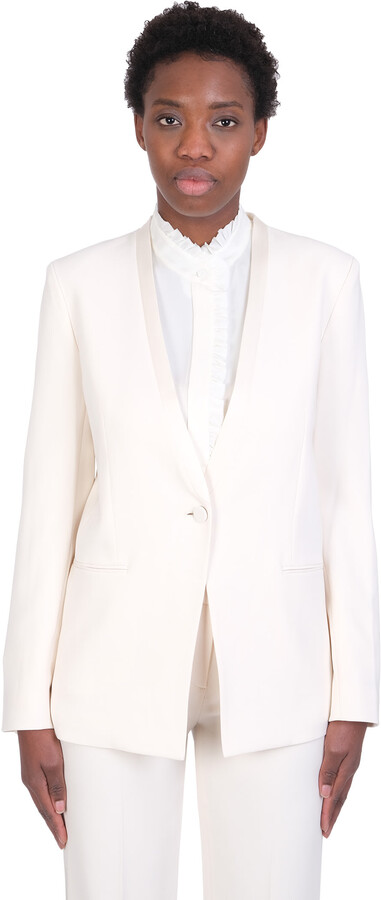 winter white wool blazer