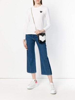 Comme des Garçons PLAY long sleeves embroidered heart T-shirt