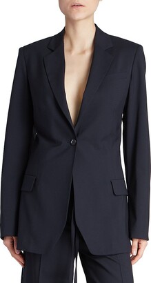Loewe Women's Split Single-Breasted Jacket - Dark Blue
