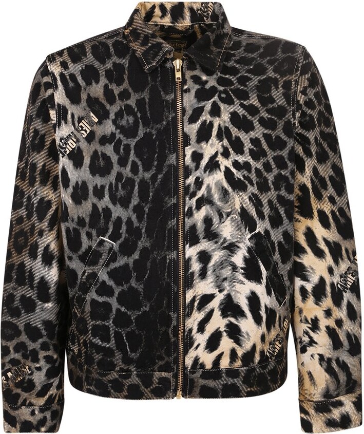 Forbindelse indsigelse At forurene Aries Leopard Printed Zipped Bomber Jacket - ShopStyle