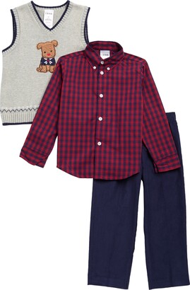 Izod Kid's Sweater Vest, Button-Down Shirt & Pants Set