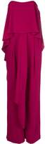 Thumbnail for your product : Halston sleeveless frill-trim jumpsuit