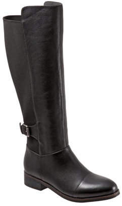 SoftWalk Women's Mission Boot - Black Soft Wax Tumbled Leather Boots