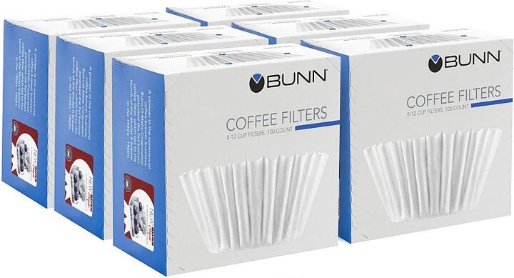Bunn-O-Matic 8-12 Cup Home 100-count Coffee Filters 6-piece Set