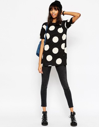 ASOS Oversized Spot Tunic With Side Splits