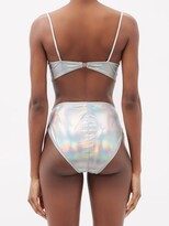 Thumbnail for your product : Norma Kamali Iridescent Underwired Bikini Top - Silver