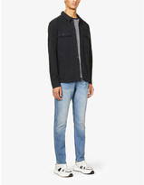 Thumbnail for your product : Emporio Armani Mens Blue Cotton Faded Straight-Leg Stretch-Denim Jeans, Size: 30/32