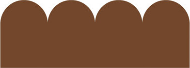 WallPops! Terracotta Scallop Headboard Wall Decal