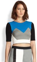 Thumbnail for your product : Mason by Michelle Mason Colorblock Knit Crop Top