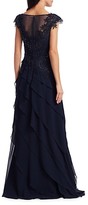 Thumbnail for your product : Teri Jon by Rickie Freeman Embellished Lace Ruffle Gown