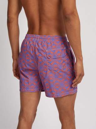 Le Sirenuse Le Sirenuse, Positano - Maze Patterned Swim Shorts - Mens - Purple Multi