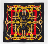 Thumbnail for your product : One Kings Lane Vintage Hermes Grand Manege Black Silk Scarf - Vintage Lux