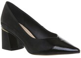 Thumbnail for your product : Office Minute Block Heel Point Court Heels Black Patent Crinkle