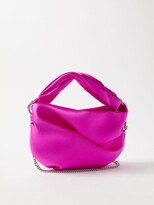 Thumbnail for your product : Jimmy Choo Bonny Twist-handle Satin Handbag - Fuchsia