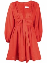 Thumbnail for your product : Zimmermann Shelly plunge-bow minidress