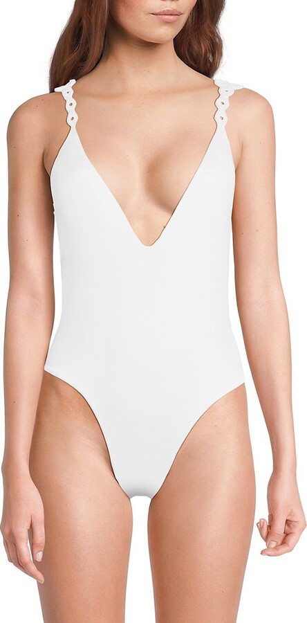 Peixoto Rhea Plunging V-Neck One-Piece Swimsuit