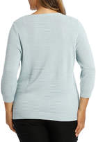 Thumbnail for your product : Must Have Circle Textured 3/4 Sleeve Jumper