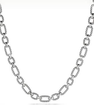 David Yurman Cushion Chain Link Necklace with Diamonds