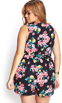 Thumbnail for your product : Forever 21 FOREVER 21+ Clustered Rose Romper