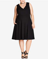 Thumbnail for your product : City Chic Trendy Plus Size Scalloped A-Line Dress