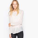 Pepe Jeans Mesh Style Blouse with Emb 
