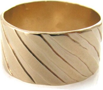Etsy Wedding Ring Gold Wedding Wavy Gold Band Band | Gr9438-2027