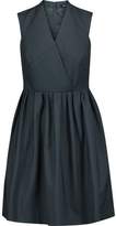Thumbnail for your product : Raoul Amandine Wrap-Effect Pleated Cotton-Blend Mini Dress