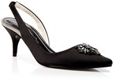 Thumbnail for your product : Caparros Pointed Toe Slingback Evening Pumps - Renata Kitten Heel