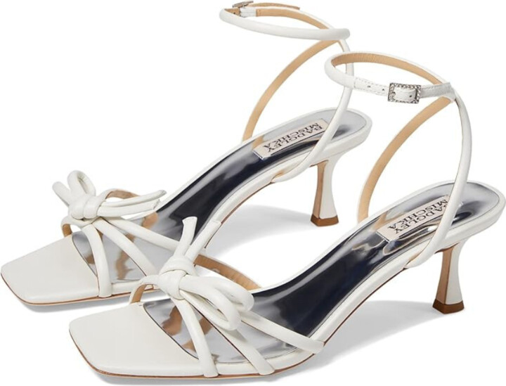 Badgley Mischka Women's Loyalty MP7223 7.5 Knot Detail Kitten Heel Sandals KHD2511