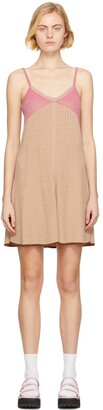 Marc Jacobs Beige & Pink 'The Pointelle' Knit Dress