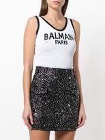 Thumbnail for your product : Balmain scoop back logo bodysuit