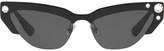 Thumbnail for your product : Miu Miu Eyewear crystal embellished razor cat eye sunglasses