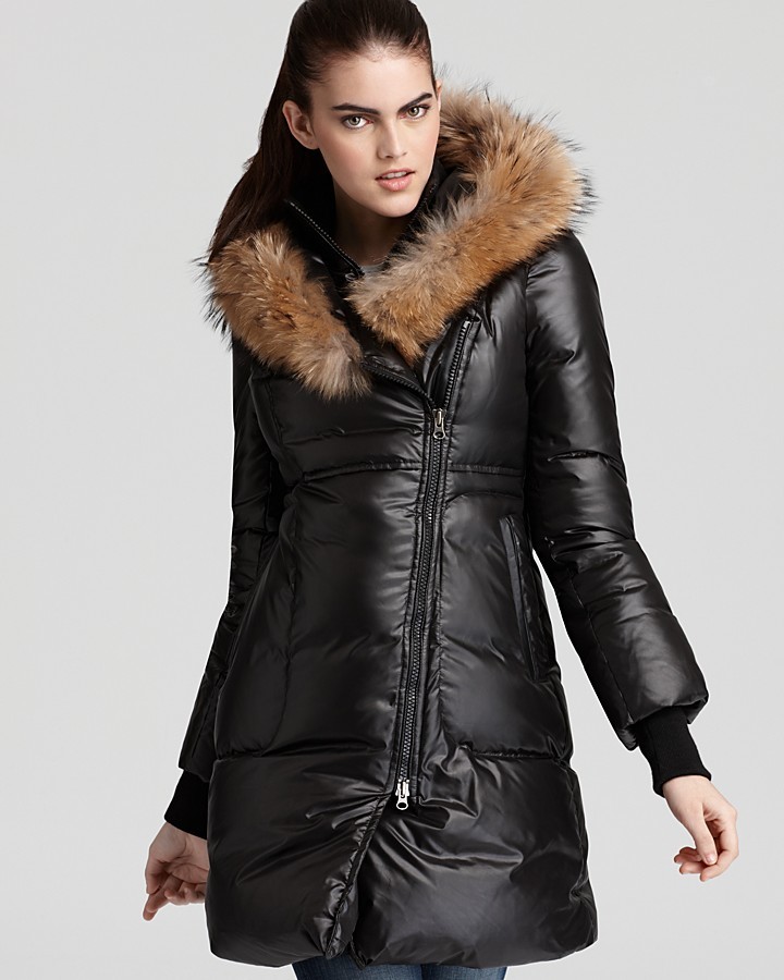 Mackage Liz Long Down Coat with Fur Trim - ShopStyle