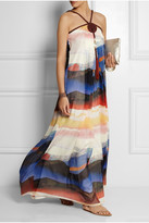 Thumbnail for your product : Diane von Furstenberg Teddy printed silk-chiffon gown