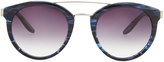 Thumbnail for your product : Barton Perreira Dalziel Round Sunglasses with Metal Bar, Midnight