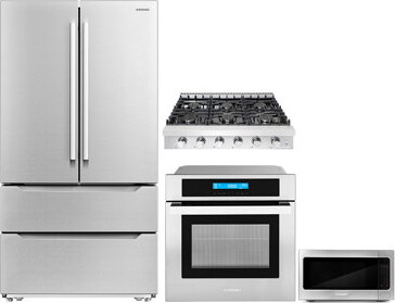Cosmo 4 Piece Kitchen Package with French Door Refrigerator & 35.88\