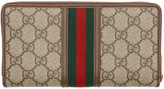 Thumbnail for your product : Gucci Beige GG Ophidia Zip Around Wallet
