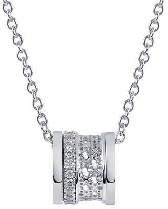 Birks Muse 18K White Gold & Diamond Ring Pendant Necklace