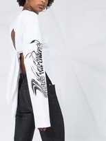 Thumbnail for your product : Fenty by Rihanna Knotted back printed T-shirt