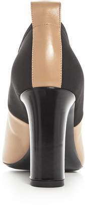 Via Spiga Women's Bayne Leather Color Block High Heel Booties