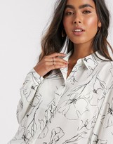 Thumbnail for your product : Y.A.S chiffon shirt in monochrome floral